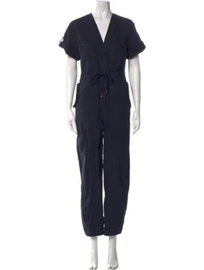 Pre-owned Ulla Johnson V-neck Jumpsuit In Blue