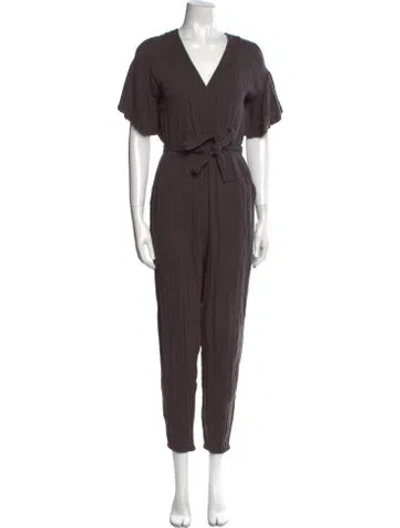 Pre-owned Ulla Johnson V-neck Jumpsuit In Brown