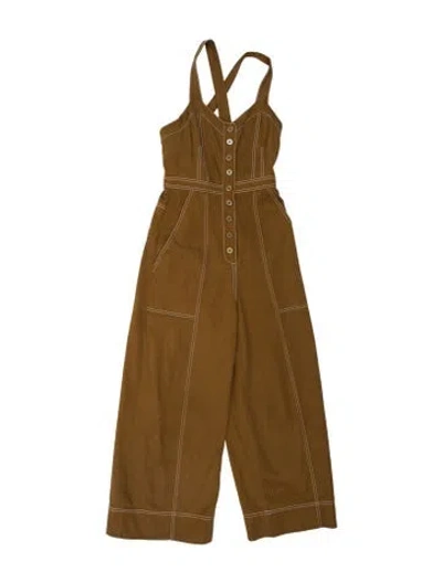 Pre-owned Ulla Johnson V-neck Jumpsuit In Brown