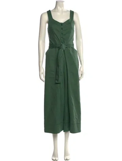 Pre-owned Ulla Johnson V-neck Jumpsuit In Green