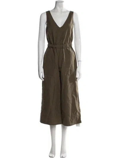 Pre-owned Ulla Johnson V-neck Jumpsuit In Green