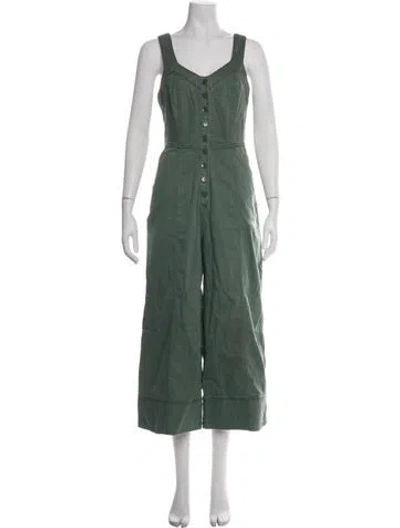 Pre-owned Ulla Johnson V-neck Jumpsuit In Green