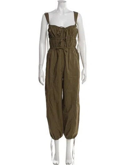 Pre-owned Ulla Johnson V-neck Jumpsuit In Green