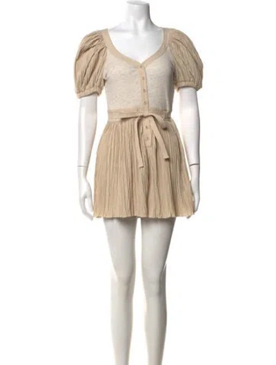 Pre-owned Ulla Johnson V-neck Jumpsuit In Neutrals