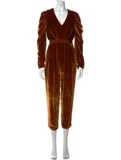 Pre-owned Ulla Johnson V-neck Jumpsuit In Orange