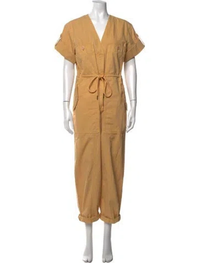 Pre-owned Ulla Johnson V-neck Jumpsuit In Orange