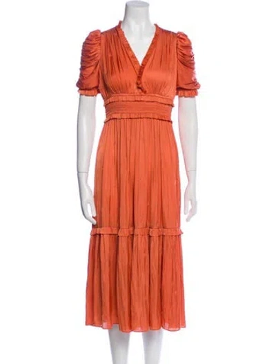 Pre-owned Ulla Johnson V-neck Midi Length Dress