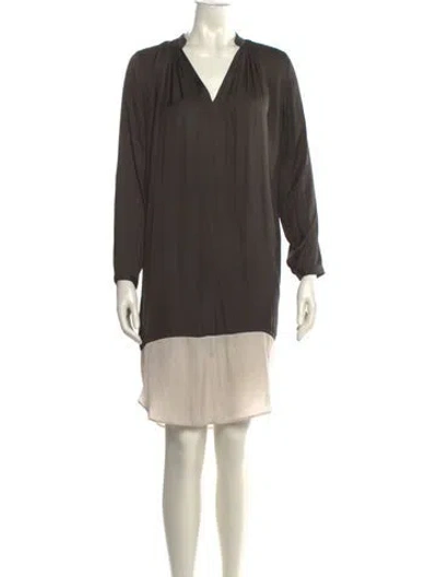 Pre-owned Ulla Johnson V-neck Mini Dress In Black