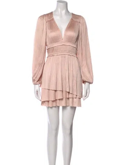 Pre-owned Ulla Johnson V-neck Mini Dress In Pink