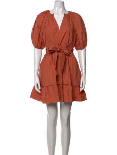 Pre-owned Ulla Johnson V-neck Mini Dress In Pink