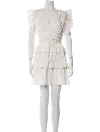 Pre-owned Ulla Johnson V-neck Mini Dress In Pink