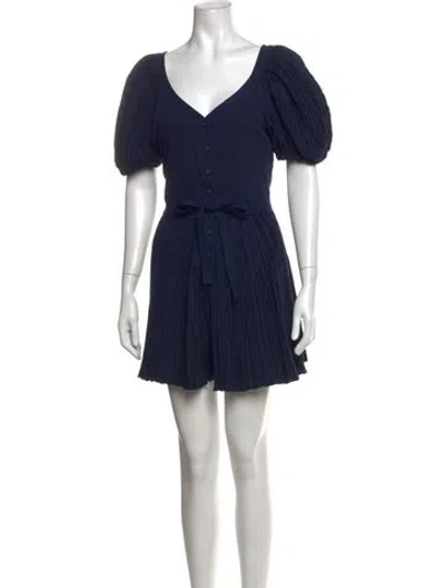 Pre-owned Ulla Johnson V-neck Romper In Blue