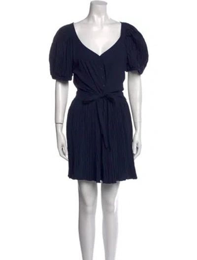 Pre-owned Ulla Johnson V-neck Romper W/ Tags In Blue