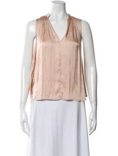 Pre-owned Ulla Johnson V-neck Sleeveless Blouse In Neutral