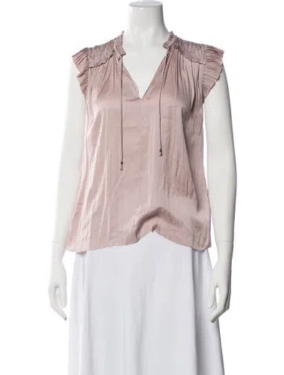 Pre-owned Ulla Johnson V-neck Sleeveless Blouse In Neutrals