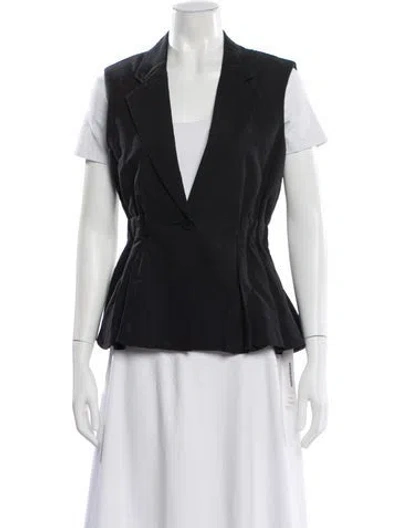 Pre-owned Ulla Johnson V-neck Sleeveless Top In Black