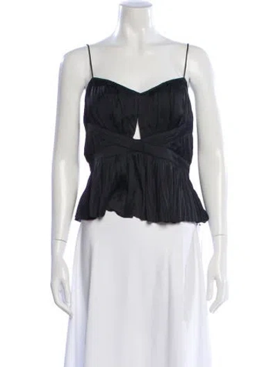 Pre-owned Ulla Johnson V-neck Sleeveless Top W/ Tags In Black