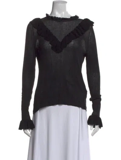 Pre-owned Ulla Johnson V-neck Sweater In Black