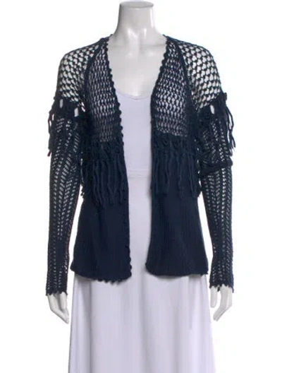 Pre-owned Ulla Johnson V-neck Sweater In Blue