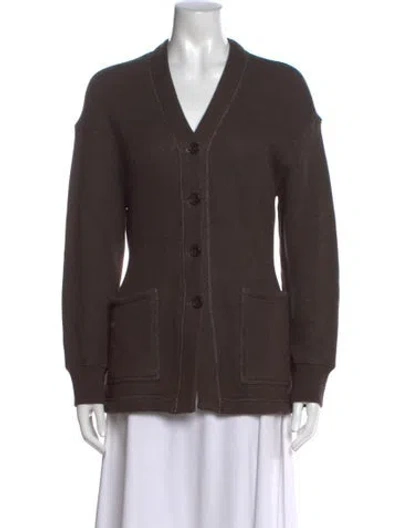 Pre-owned Ulla Johnson V-neck Sweater In Brown