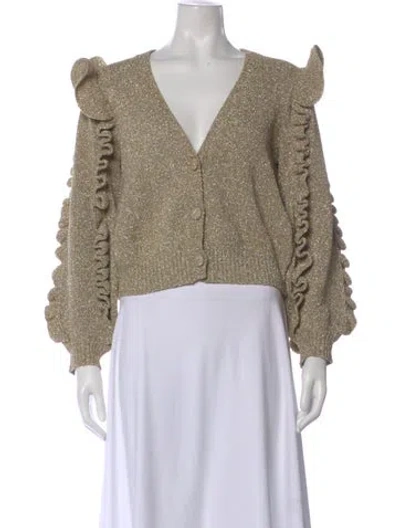 Pre-owned Ulla Johnson V-neck Sweater In Gold