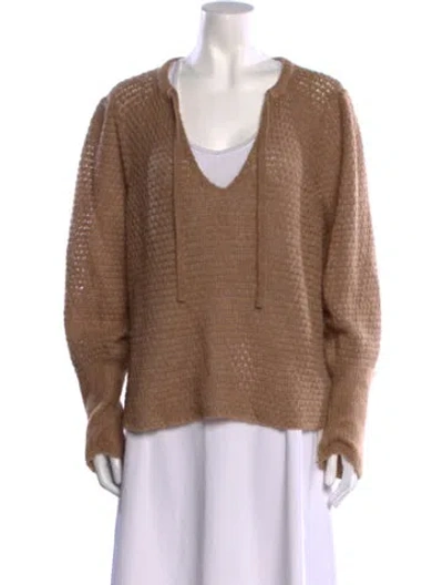 Pre-owned Ulla Johnson V-neck Sweater In Neutral