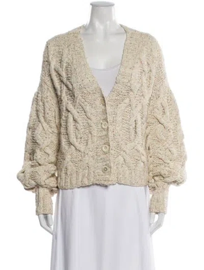 Pre-owned Ulla Johnson V-neck Sweater In Neutral