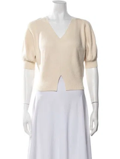 Pre-owned Ulla Johnson V-neck Sweater In Neutrals