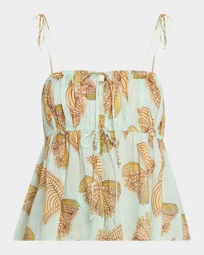 Ulla Johnson Water Blossoms Tallulah Coverup Top In Multi