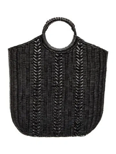 Pre-owned Ulla Johnson Wicker Evening Bag In Black