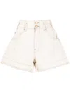 Ulla Johnson Wide-leg High-waisted Shorts In White