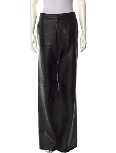 Pre-owned Ulla Johnson Wide Leg Pants In Black