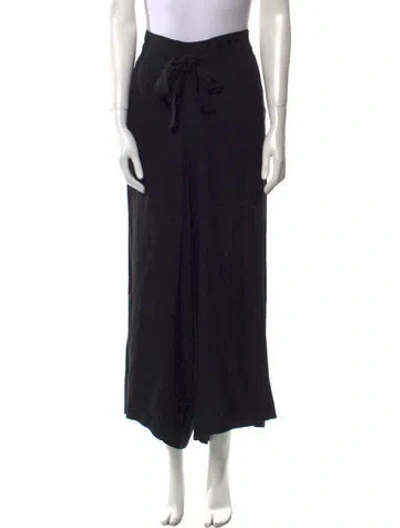 Pre-owned Ulla Johnson Wide Leg Pants In Black