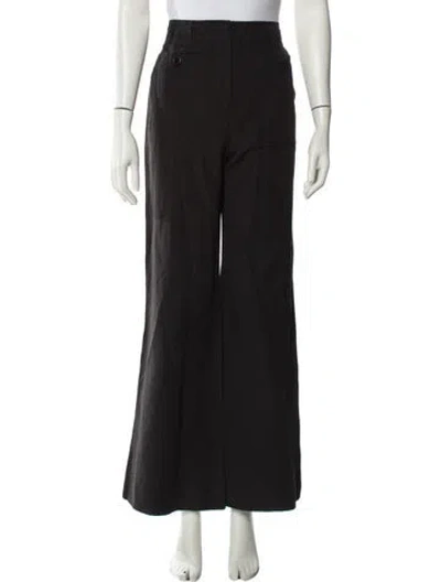 Pre-owned Ulla Johnson Wide Leg Pants In Black