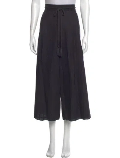 Pre-owned Ulla Johnson Wide Leg Pants In Black
