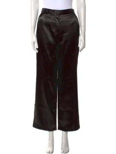 Pre-owned Ulla Johnson Wide Leg Pants In Black