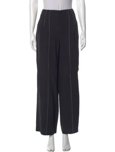 Pre-owned Ulla Johnson Wide Leg Pants In Black