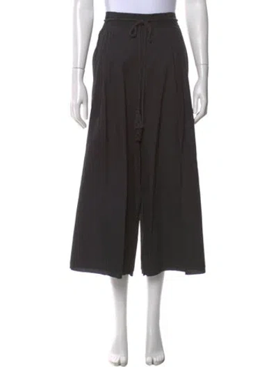 Pre-owned Ulla Johnson Wide Leg Pants In Black