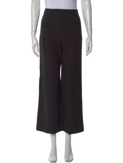 Pre-owned Ulla Johnson Wide Leg Pants In Black