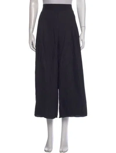 Pre-owned Ulla Johnson Wide Leg Pants In Black