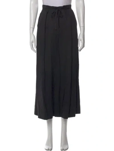 Pre-owned Ulla Johnson Wide Leg Pants In Black