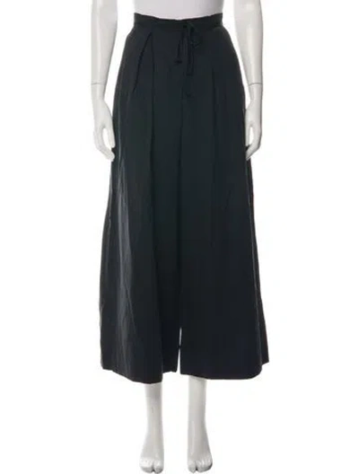 Pre-owned Ulla Johnson Wide Leg Pants In Black