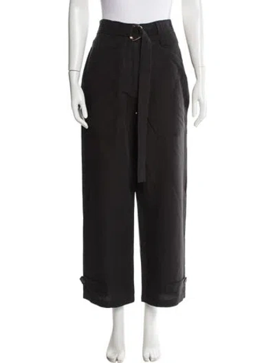 Pre-owned Ulla Johnson Wide Leg Pants In Black