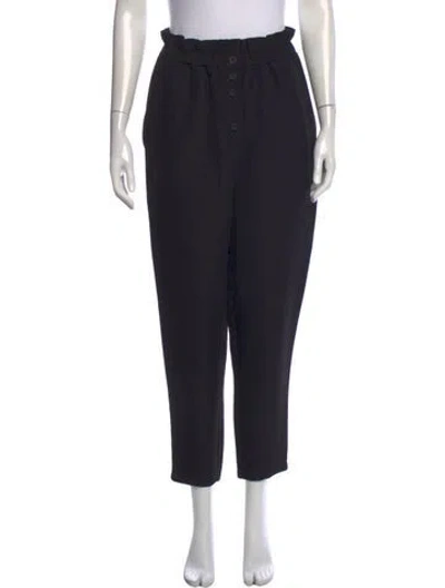 Pre-owned Ulla Johnson Wide Leg Pants In Black