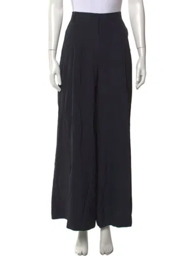 Pre-owned Ulla Johnson Wide Leg Pants In Black