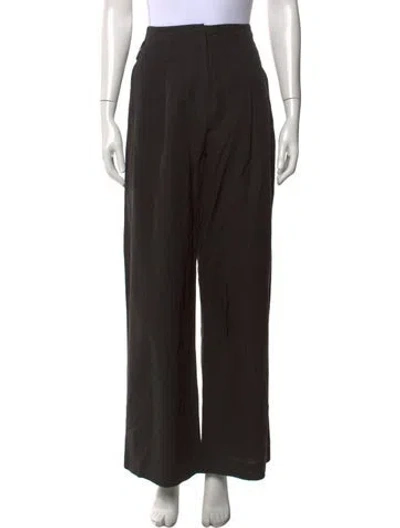 Pre-owned Ulla Johnson Wide Leg Pants In Black