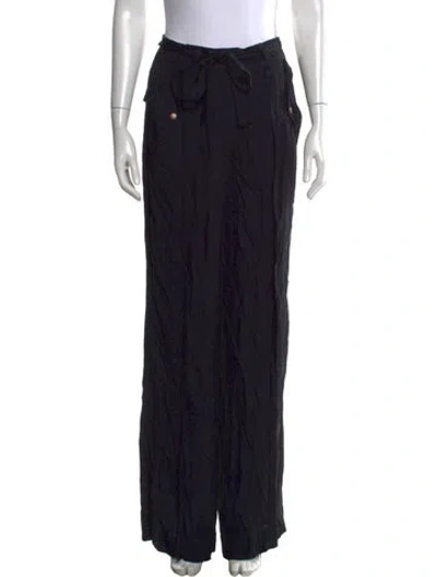 Pre-owned Ulla Johnson Wide Leg Pants In Black