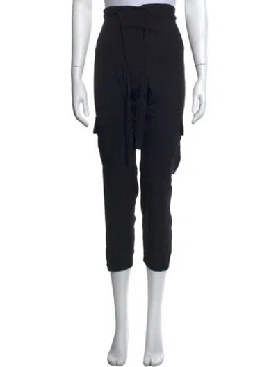 Pre-owned Ulla Johnson Wide Leg Pants In Black