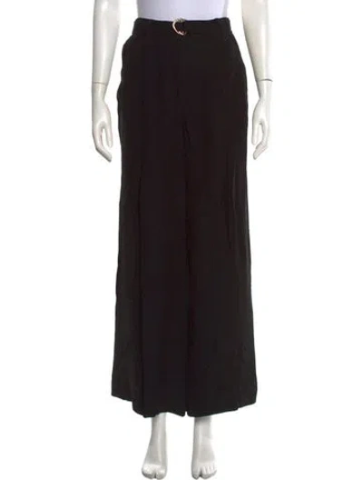 Pre-owned Ulla Johnson Wide Leg Pants In Black