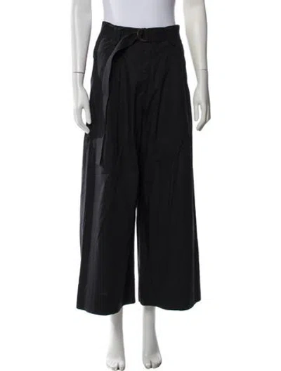 Pre-owned Ulla Johnson Wide Leg Pants In Black